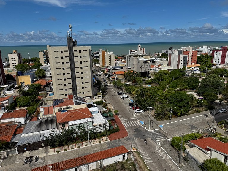 Apto com quarto e sala super varanda e vista AH705