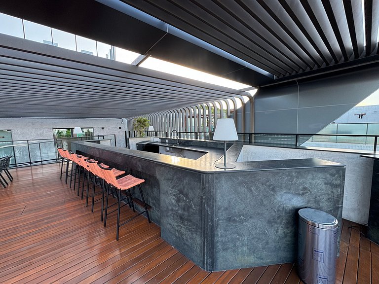 Flat beira-mar Cabo Branco com rooftop AH211