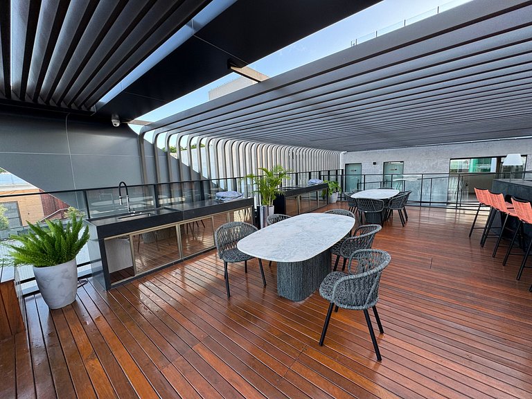 Flat beira-mar Cabo Branco com rooftop AH212