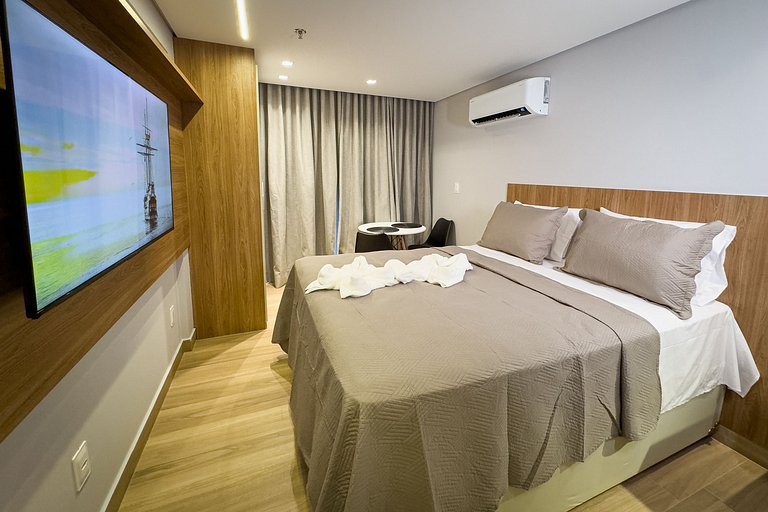 Flat beira-mar Cabo Branco com rooftop AH211
