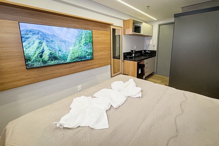 Flat beira-mar Cabo Branco com rooftop AH212
