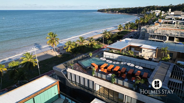 Flat beira-mar Cabo Branco com rooftop AH215