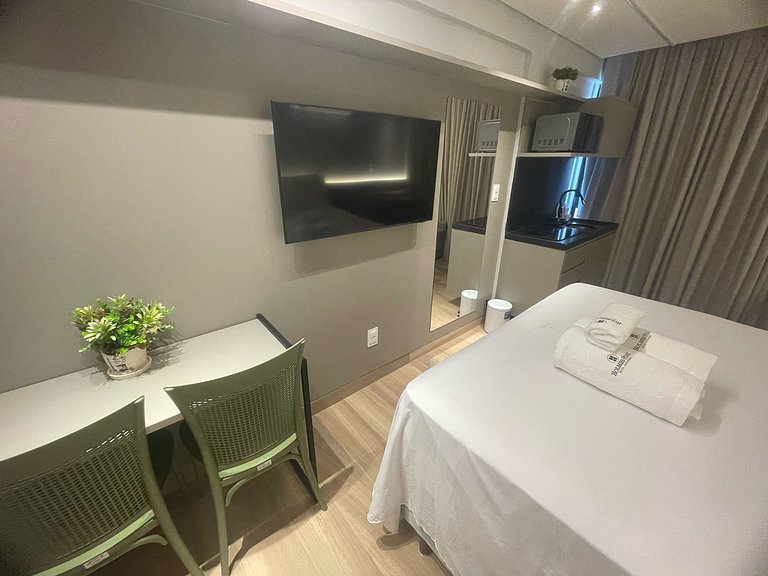 Flat beira-mar Cabo Branco com rooftop AH215
