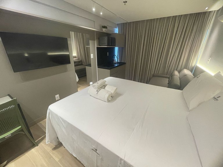 Flat beira-mar Cabo Branco com rooftop AH215