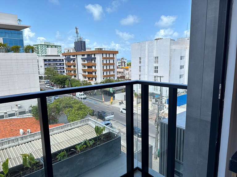 Flat de luxo com varanda no Acqua Tambau AQ4I5