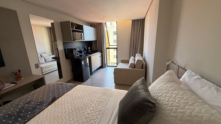 Flat de luxo completo no Acqua Tambau AQ3X1