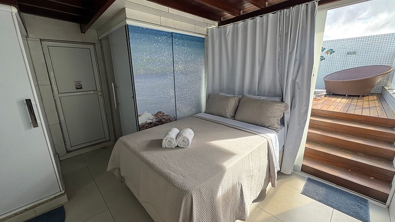 2 quartos à beira-mar de Tambaú AH402
