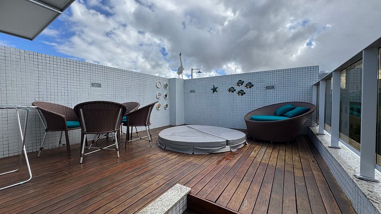 2 quartos à beira-mar de Tambaú AH402