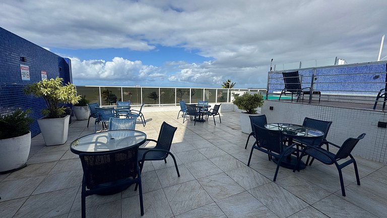 2 quartos à beira-mar de Tambaú AH402