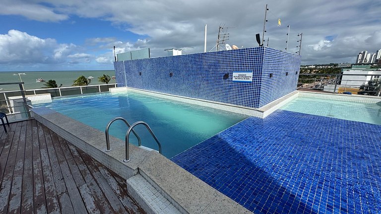 2 quartos à beira-mar de Tambaú AH402