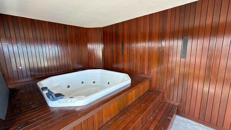 Flat de luxo com vista privilegiada pro mar no Acqua Tambau