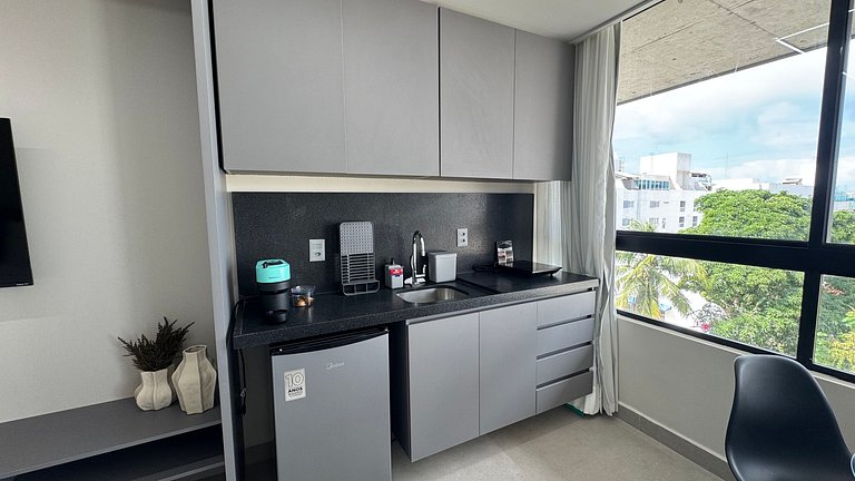 Flat de luxo com varanda no Acqua Tambau CD4I2