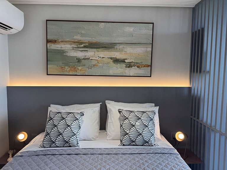 Flat de luxo com vista privilegiada pro mar no Acqua Tambau