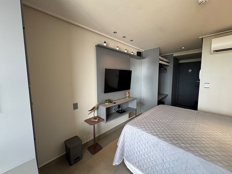 Flat de luxo com vista privilegiada pro mar no Acqua Tambau