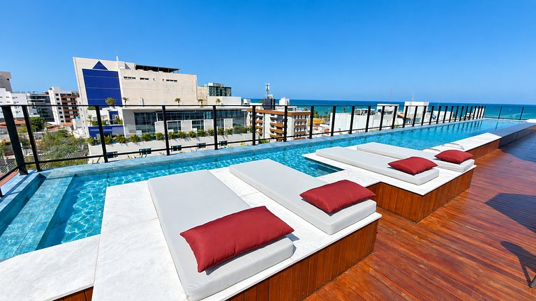 Flat de luxo com varanda no Acqua Tambau CD4I2